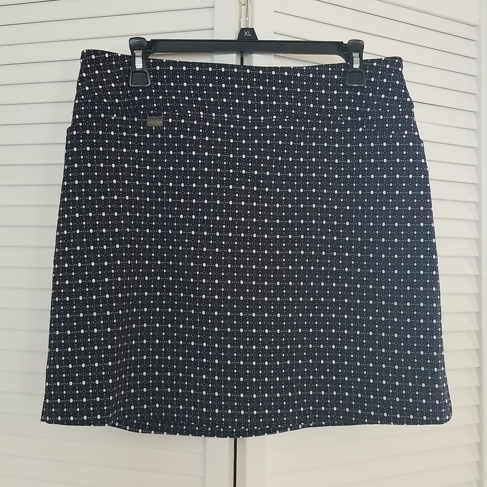 Ladies Large Navy Print Skort Brand-Lisette Montreal